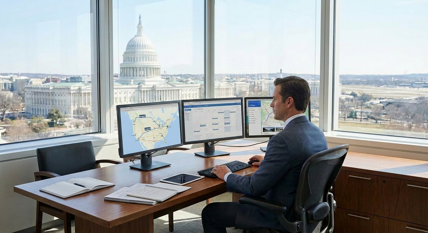 Business travel logistics for multi-city trips out of Washington, DC