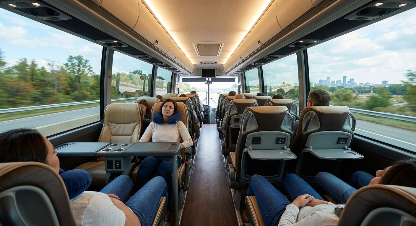 Charter Bus Features That Make Long DC Routes More Comfortable