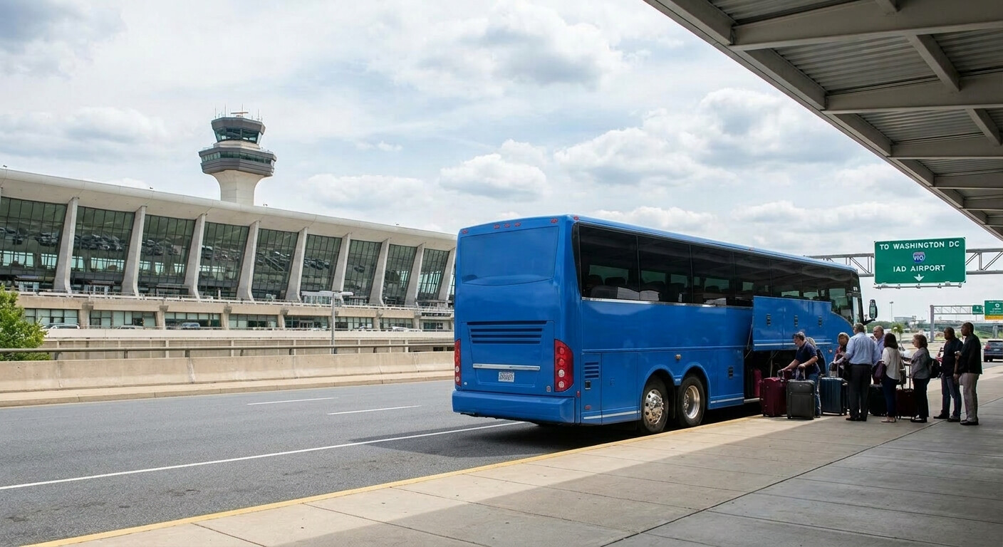 Minibus and coach options for DC airport transfers