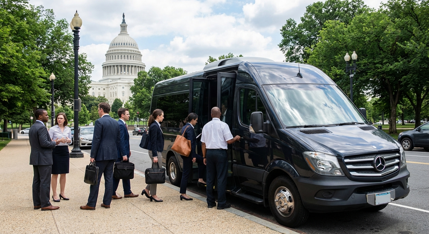 Corporate shuttle amenities and questions to ask before booking in Washington, DC