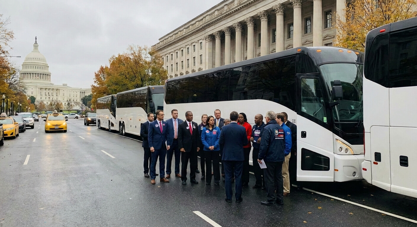 Private bus rental for political events in Washington DC